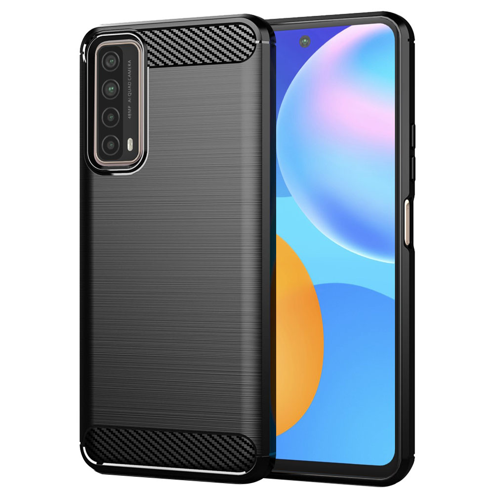 Levně Techsuit Karbon Silikon Huawei P Smart 2021 Černá