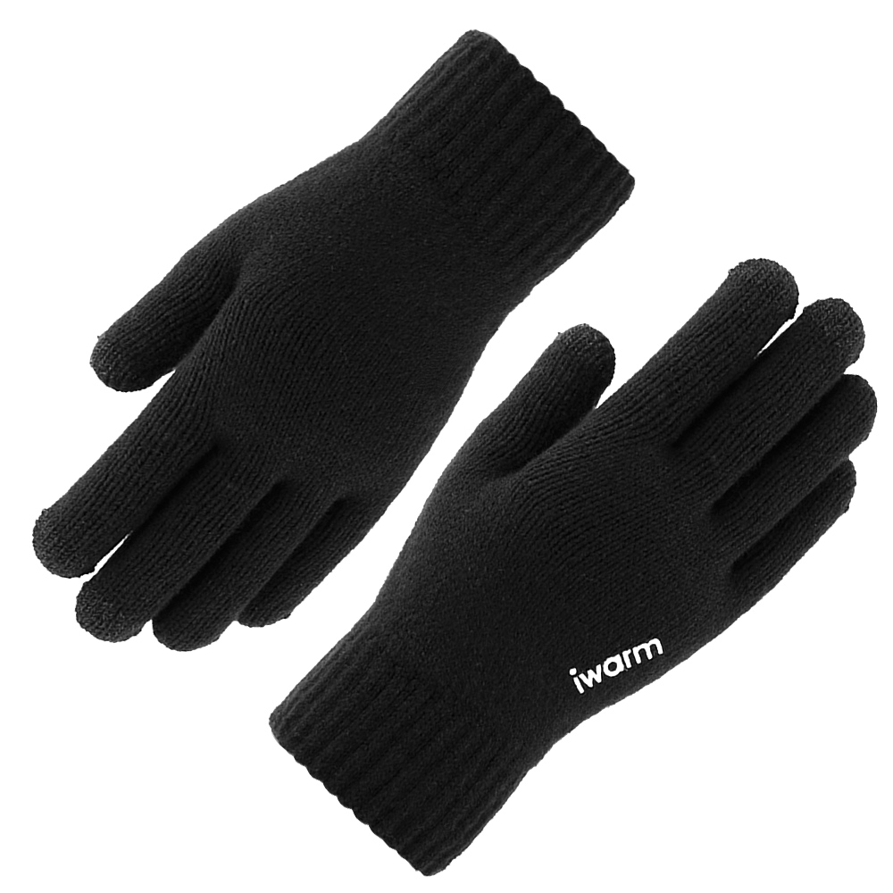 Levně iWarm Dotykové rukavice ST0005 Samet Akryl Černé