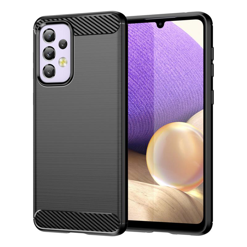 Levně Techsuit Karbon Silikon Samsung Galaxy A32 5G Černá