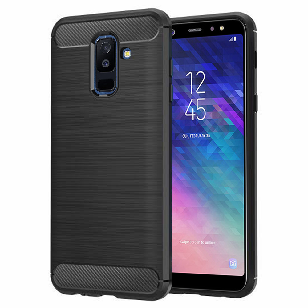 Levně Techsuit Karbon Silikon Samsung Galaxy A6 Plus 2018 Černý