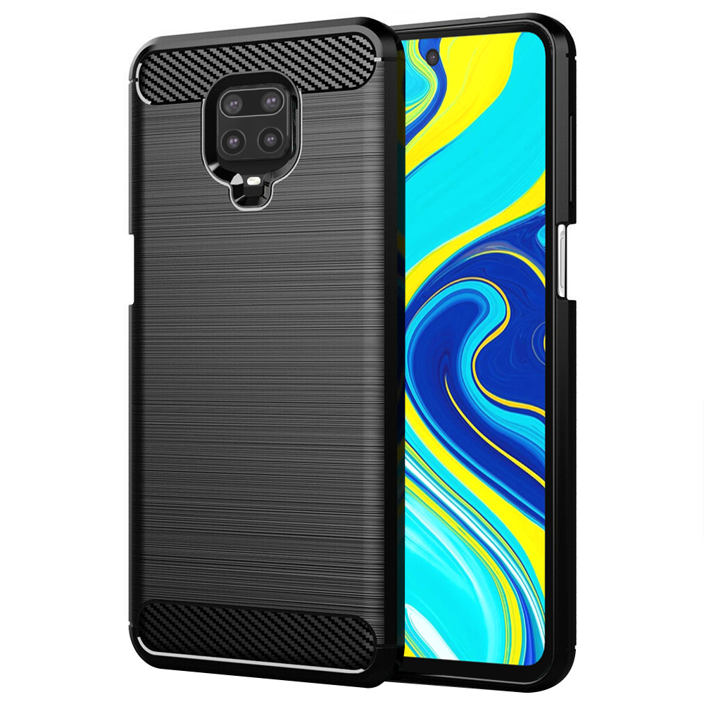 Levně Techsuit Uhlíkový Silikon Xiaomi Redmi Note 9S Černý