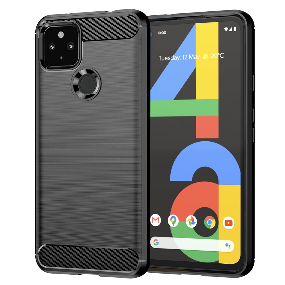 Levně Techsuit Karbon Silikon Google Pixel 4a 5G Černý