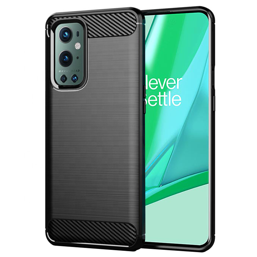 Levně Techsuit Uhlíkový Silikon OnePlus 9 Pro Černý