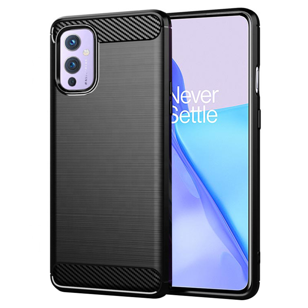 Levně Techsuit Karbon Silikon OnePlus 9 Černý