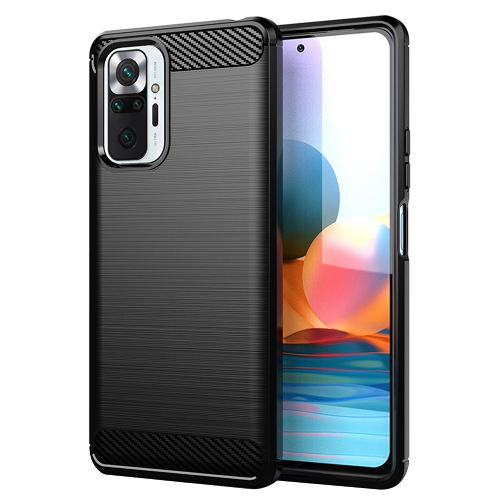 Levně Techsuit Karbon Silikon Xiaomi Redmi Note 10 Pro Note 10 Pro Max Černý