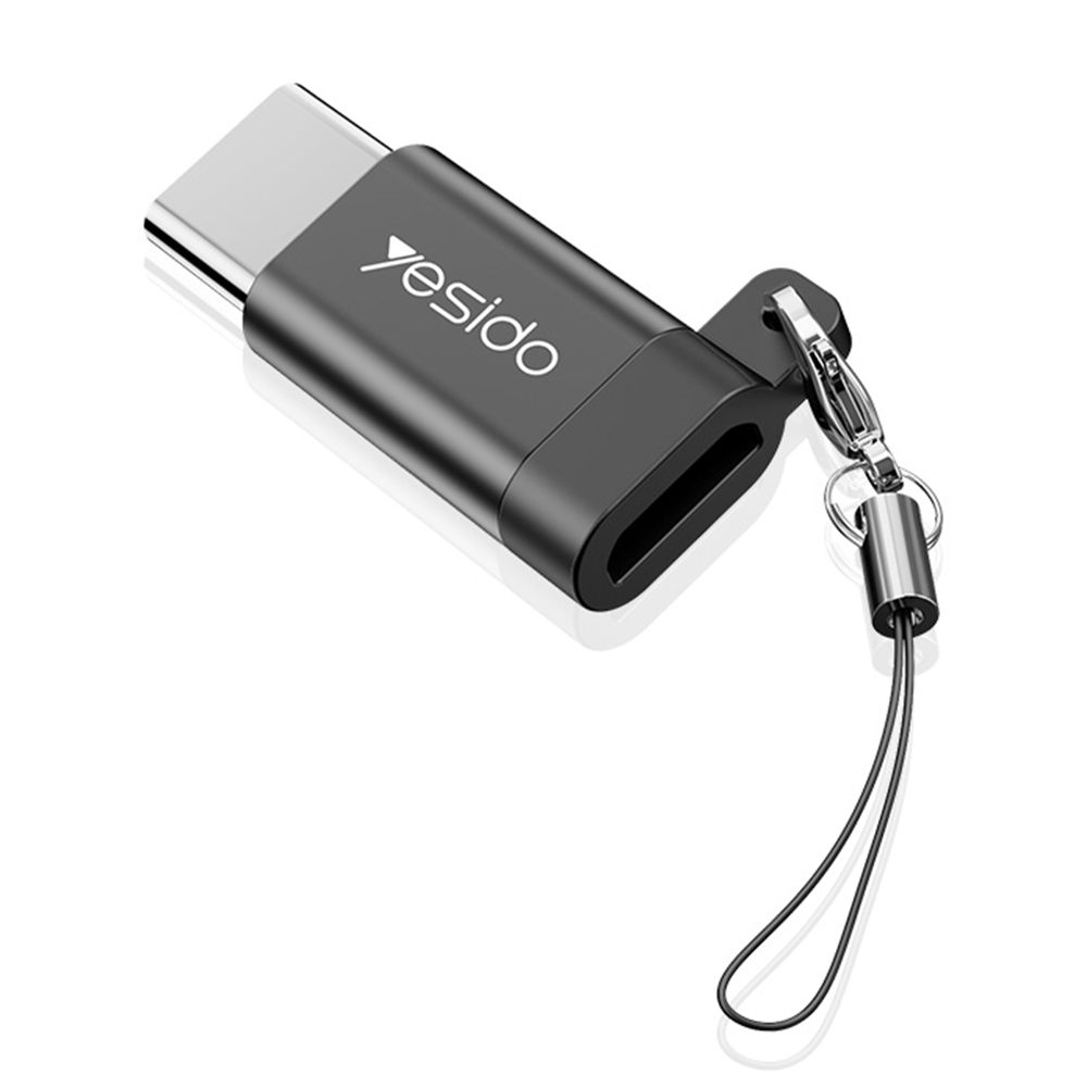 Levně Yesido OTG Adaptér GS04 Micro-USB Type-C 480Mbps Černý