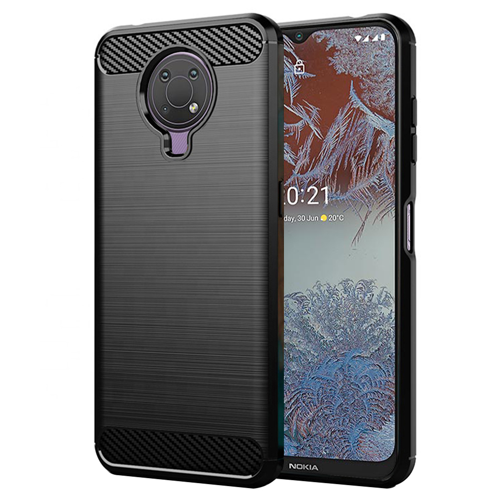 Levně Techsuit Karbon Silikon Nokia G10 G20 Černá