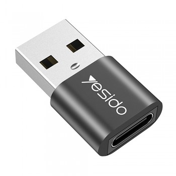 Yesido OTG Adaptér GS09 USB na Type-C Plug Play 5Gbps Černý