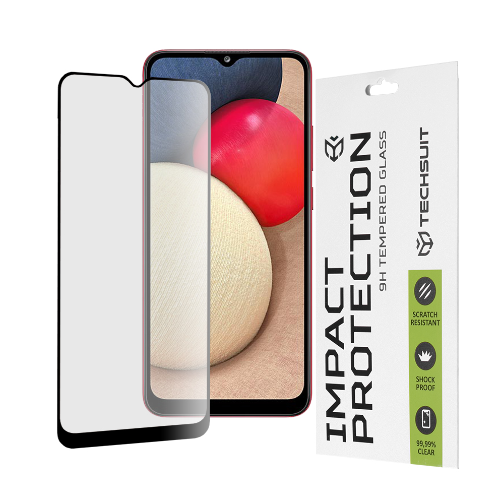 Levně Techsuit 111D Celoplošné Sklo Samsung Galaxy A02s A03 A03s A03 Core A04e M04 Černé