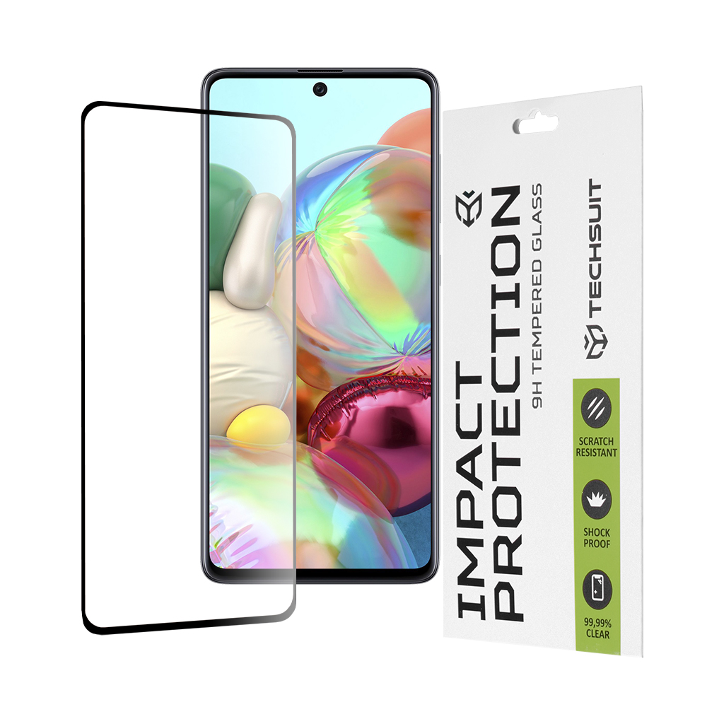 Levně Techsuit 111D Celoplošné sklo Samsung A71 4G 5G M51 Note 10 Lite Černé