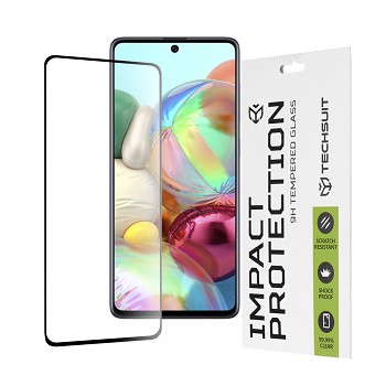 Techsuit 111D Celoplošné sklo Samsung A71 4G 5G M51 Note 10 Lite Černé