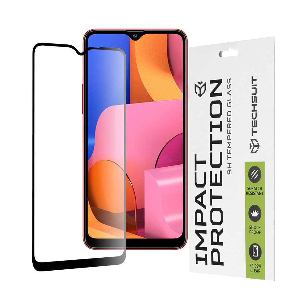 Levně Techsuit 111D Celoplošné Celolepicí sklo Samsung Galaxy A20s Černé