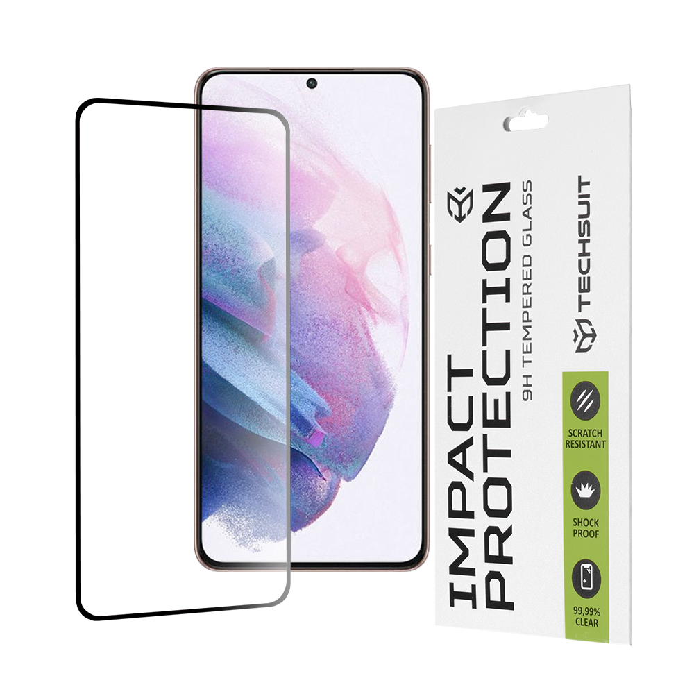 Levně Techsuit 111D Celoplošné lepené sklo Samsung Galaxy S21 Plus 5G Black