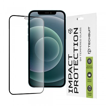 Techsuit 111D Celoplošně lepené sklo iPhone 12 Pro Max Černé