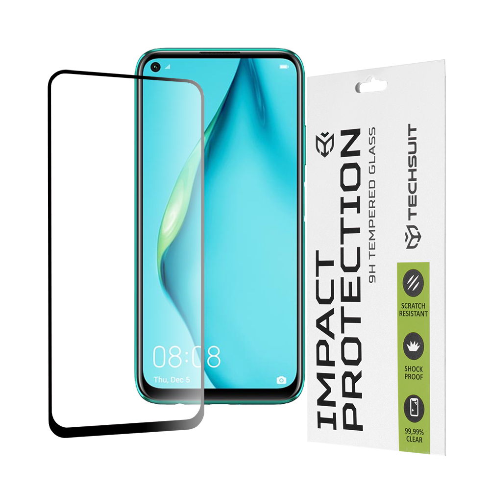 Levně Techsuit 111D Celoplošné celolepicí sklo Huawei P40 Lite P20 Lite 2019 Black