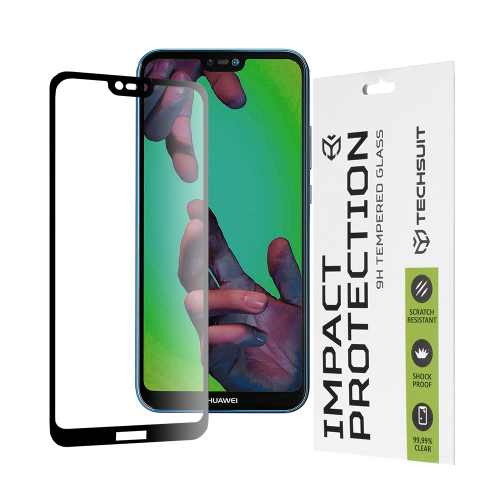Levně Techsuit 111D Celoplošné Celolepené Sklo Huawei P20 Lite Černé