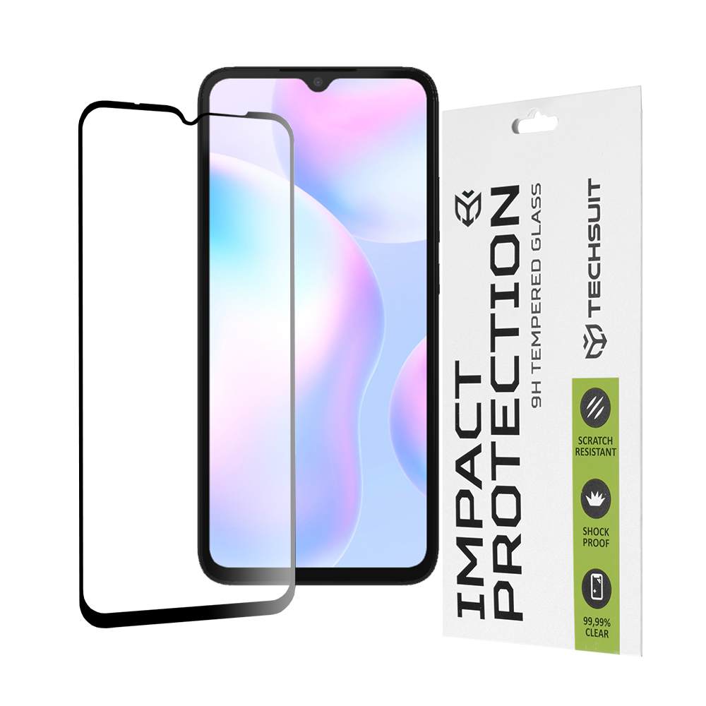 Levně Techsuit 111D Celolepené sklo Xiaomi Redmi 9/9A/9AT/9C/10A/A1/A2 Černé