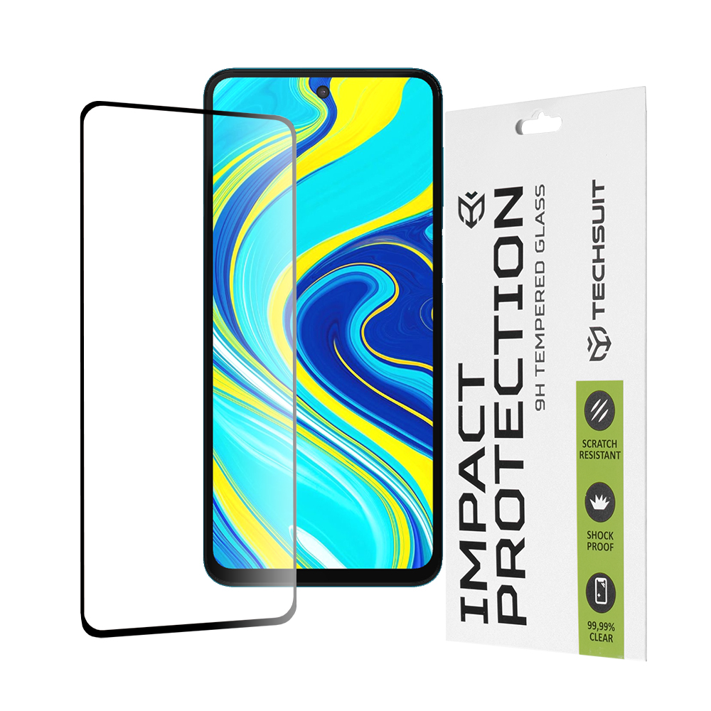 Levně Techsuit 111D Celoplošné sklo Xiaomi Redmi Note 9S Pro Max Black