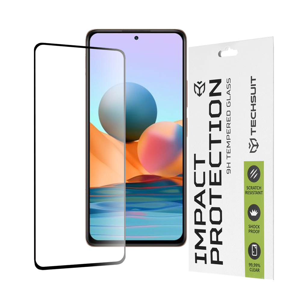 Levně Techsuit 111D Celolepicí sklo Xiaomi Redmi Note 10 Pro Max Černé