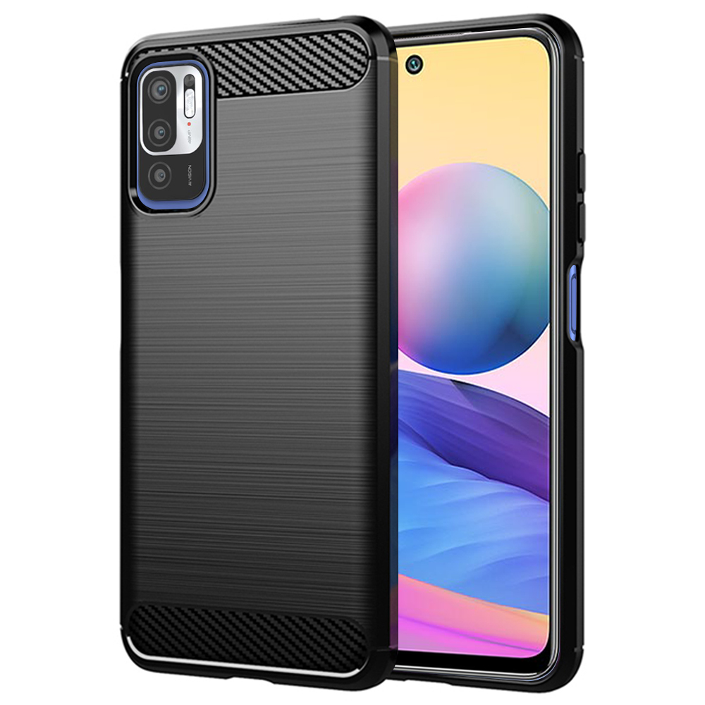Levně Techsuit Karbon Silikon Xiaomi Redmi Note 10 5G Poco M3 Pro 5G Černý