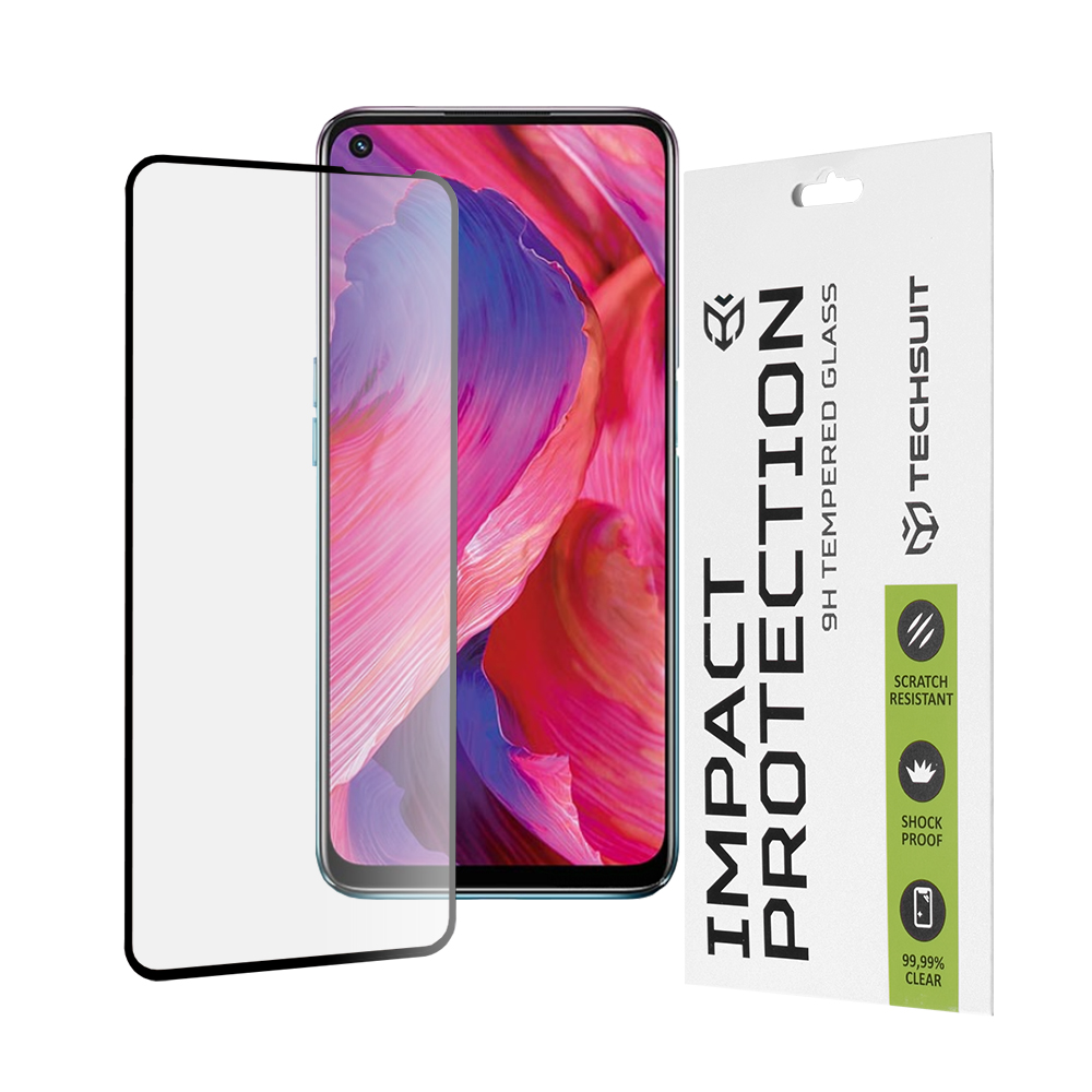 Levně Techsuit 111D Celoplošné celolepicí sklo Oppo A54 5G A74 5G OnePlus Nord N200 5G Black