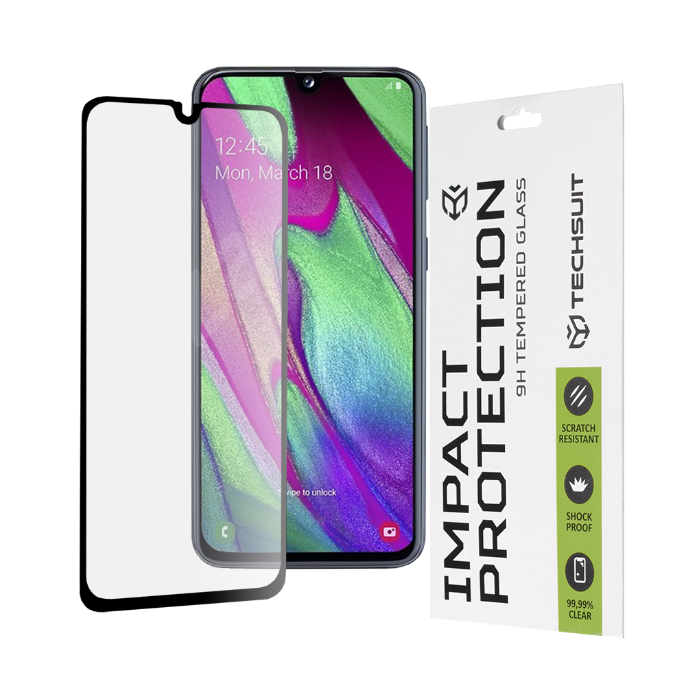 Levně Techsuit 111D Celoplošné lepící sklo Samsung Galaxy A40 Černé