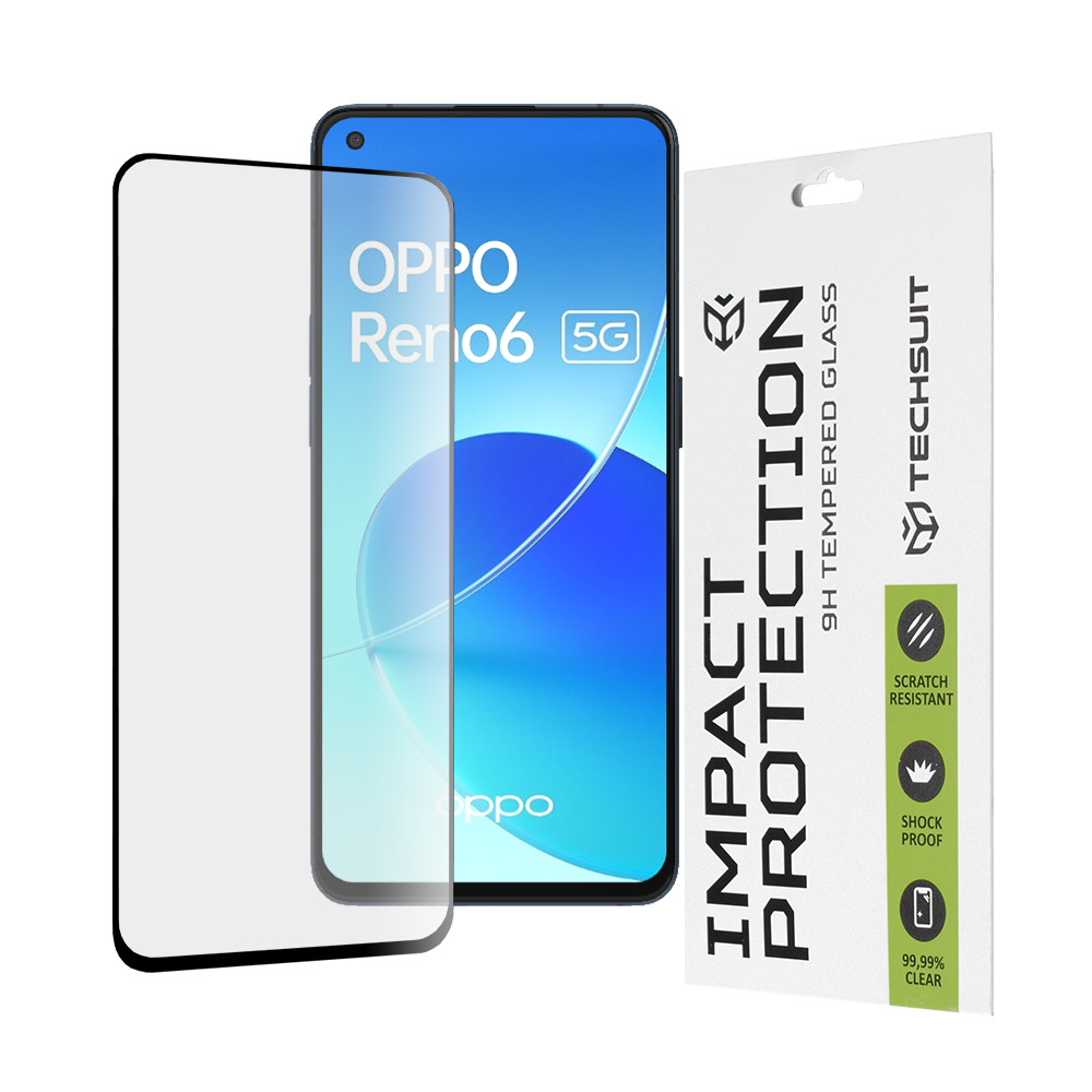 Levně Techsuit 111D Plné sklo Oppo Reno6 5G (Mediatek) Black