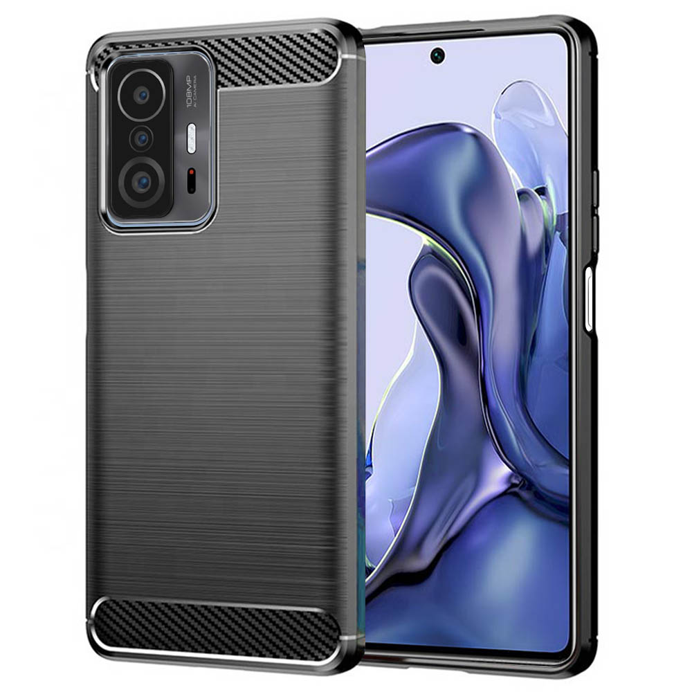 Levně Techsuit Karbon Silikon Xiaomi 11T 11T Pro Černý
