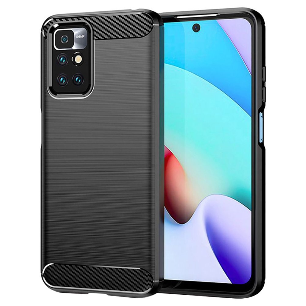 Levně Techsuit Carbon Silicone Xiaomi Redmi 10 2021 2022 Černá