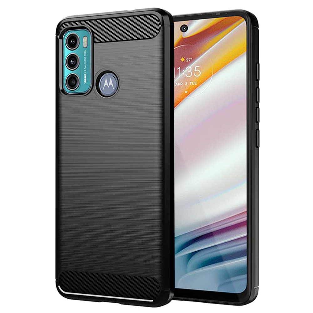 Levně Techsuit Karbon Silikon Motorola Moto G60 Černý