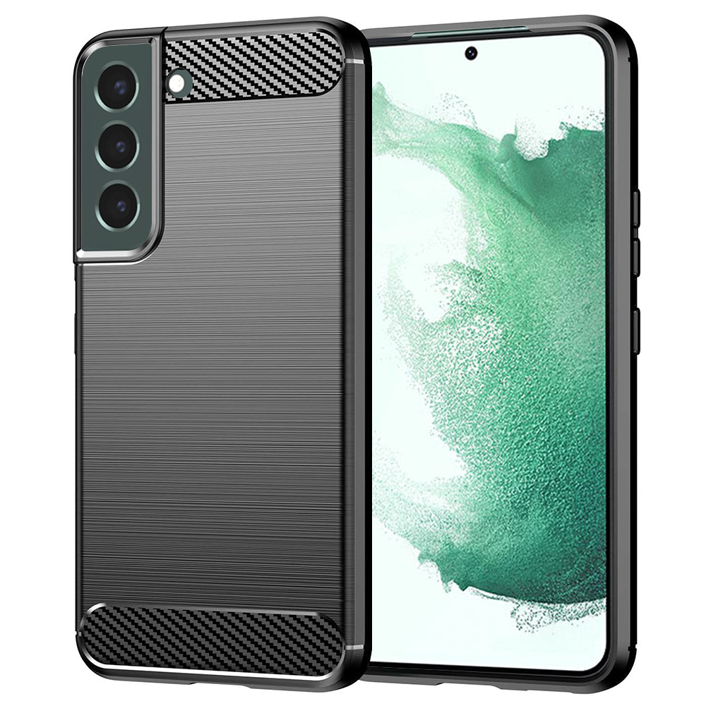 Levně Techsuit Karbon Silikon Samsung Galaxy S22 Plus Černý