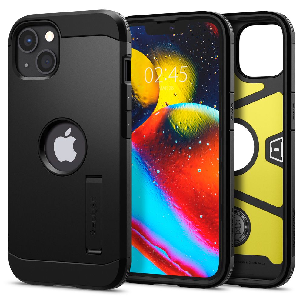 Levně Spigen Odolné pouzdro iPhone 13 Černé