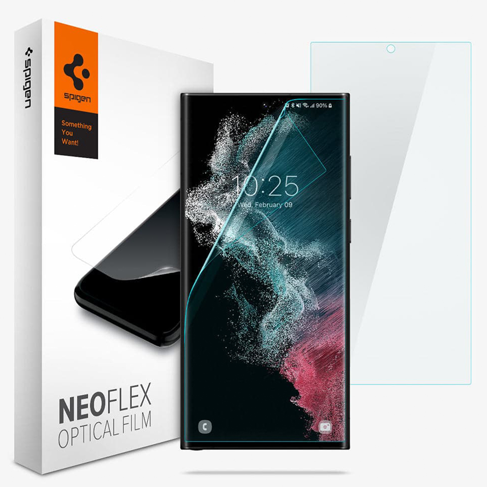 Levně Spigen Neo Flex 2ks Samsung Galaxy S22 Ultra Průhledný