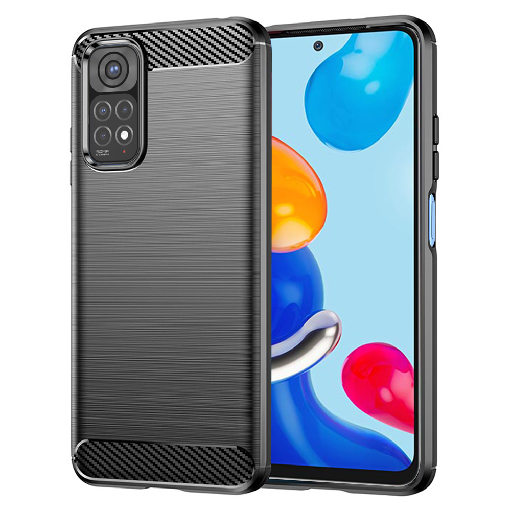 Levně Techsuit Karbon Silikon Xiaomi Redmi Note 11 Note 11S Černý