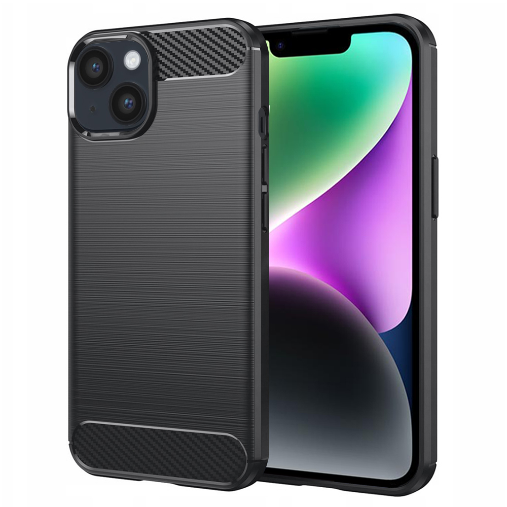 Levně Techsuit Karbon Silikon iPhone 14 Černý