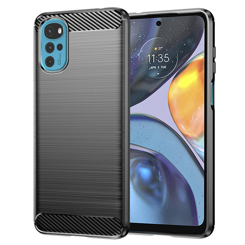 Levně Techsuit Karbon Silikon Motorola Moto G22 Černý