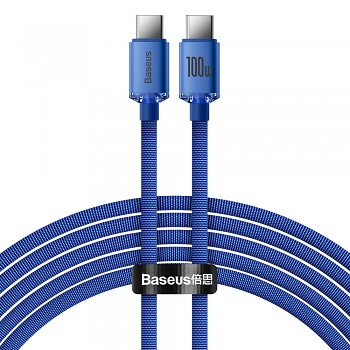 Baseus Crystal Shine kabel Type-C 100W 1.2m Modrý
