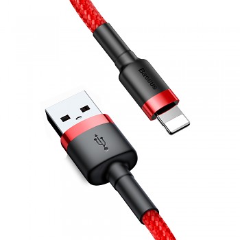 Baseus Datový kabel Cafule USB to Lightning 1.5A 2m Červený