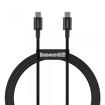 Baseus Datový kabel Superior Series Type-C na Type-C 100W 1m Černý
