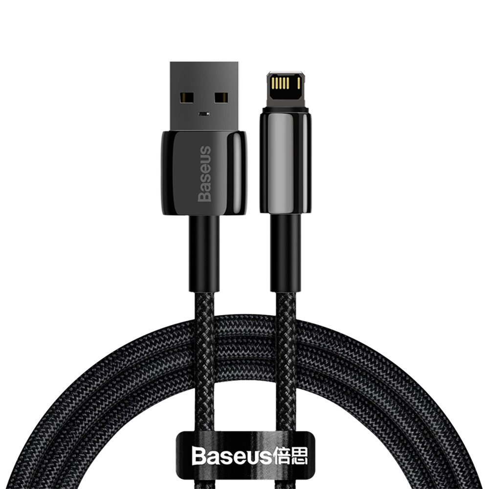 Baseus Kabel Tugsten Gold USB na Lightning 2.4A 1m Černý