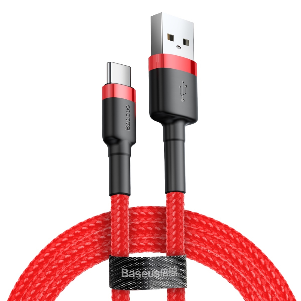 Baseus Cafule USB Type-C Rychlonabíjecí 3A 0.5m Červený