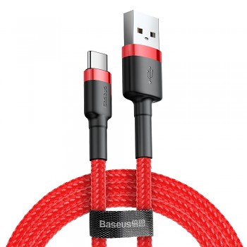 Baseus Cafule USB Type-C Rychlonabíjecí 3A 0.5m Červený