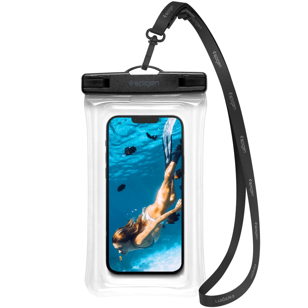 Spigen Vodotěsné pouzdro A610 IPX8 pro telefon max 6.9" Průhledné