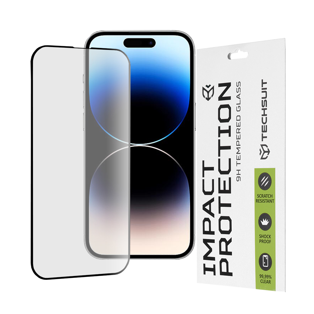 Levně Techsuit 111D Celoplošné lepení sklo iPhone 14 Pro Černé