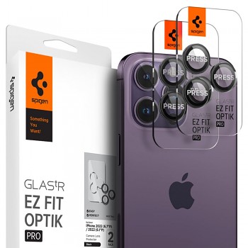 Spigen Optik.tR EZ Fit Pro Sklo fotoaparátu 2 kusy iPhone Black
