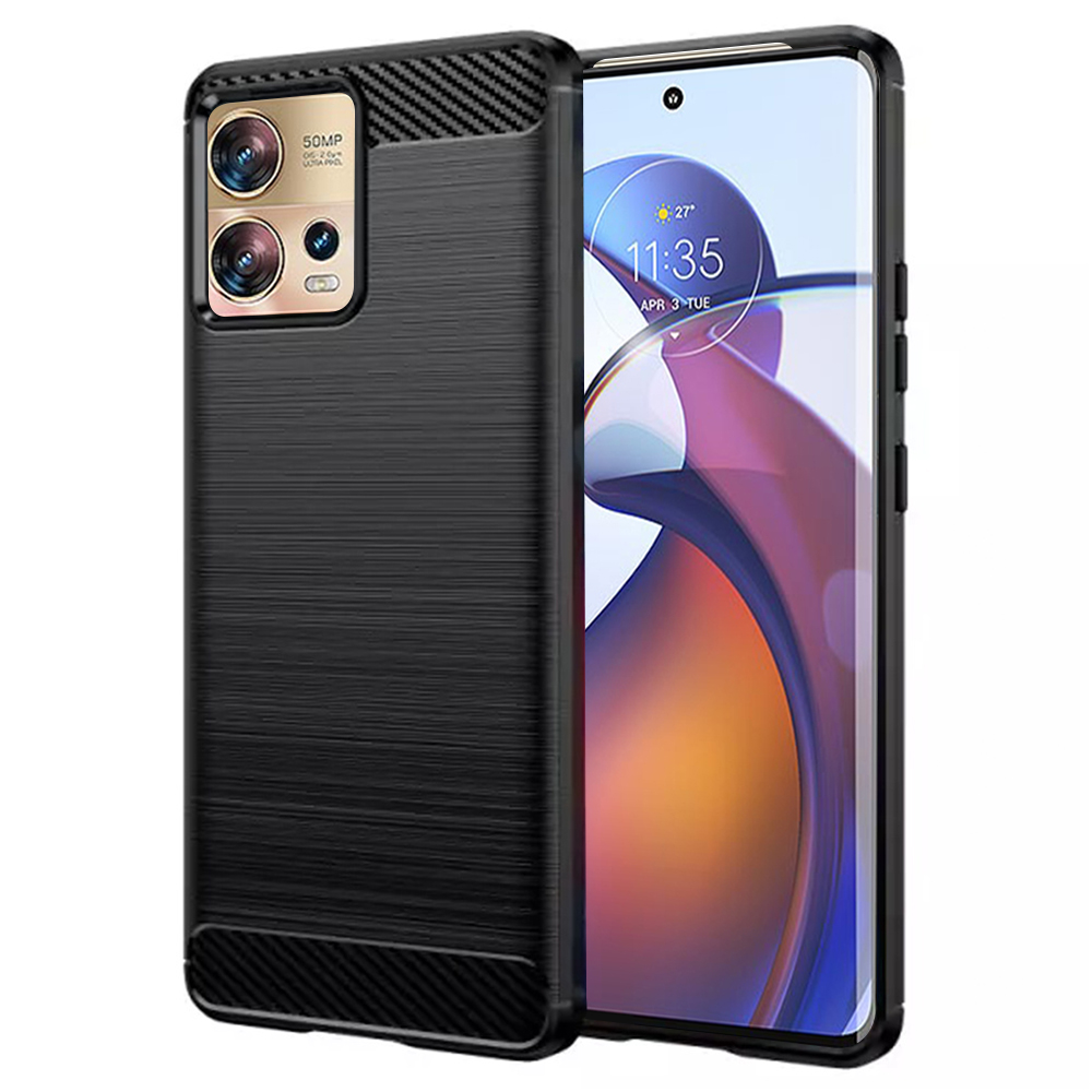 Levně Techsuit Karbon Silikon Motorola Edge 30 Fusion Černý