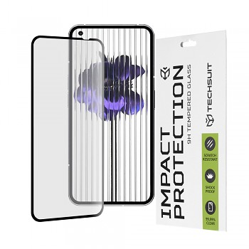 Techsuit 111D Celoplošné lepené sklo Nothing Phone (1) Černé