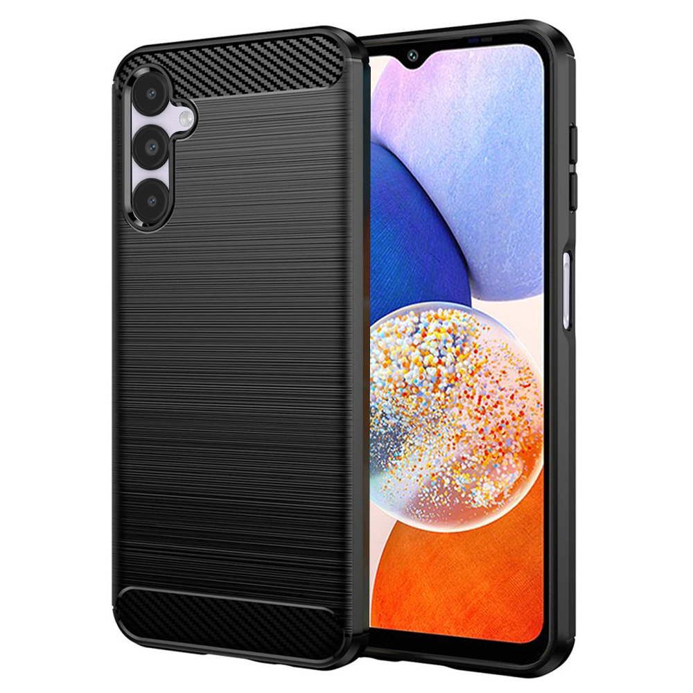 Levně Techsuit Karbon Silikon Samsung Galaxy A14 4G A14 5G Černý