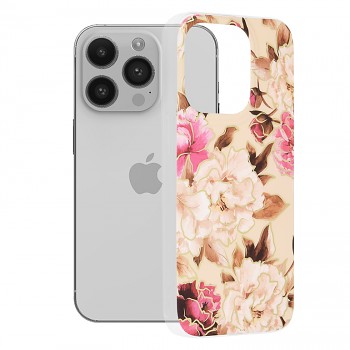 Techsuit Marble Series obal iPhone 14 Pro Mary Berry Nude