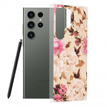 Techsuit Mramorová série Samsung Galaxy S23 Ultra Mary Berry Nude